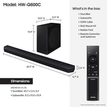 Load image into Gallery viewer, SAMSUNG HW-Q800C 5.1.2 ch Soundbar with Wireless Dolby Audio, Q-Symphony, SpaceFit Sound Pro, Adaptive Sound, Game Mode Pro, Airplay 2, AVA, 8-Inch Subwoofer, Alexa Built-in