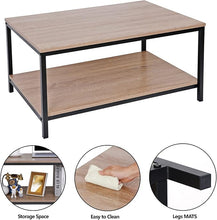 Load image into Gallery viewer, Industrial 2 Tier Coffee Table