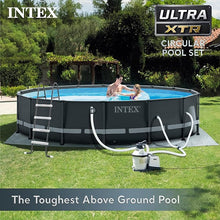 Load image into Gallery viewer, INTEX 26325EH Ultra XTR Deluxe Above Ground Swimming Pool Set: 16ft x 48in – Includes 1500 GPH Cartridge Sand Filter Pump – SuperTough Puncture Resistant – Rust Resistant – Easy to Assemble