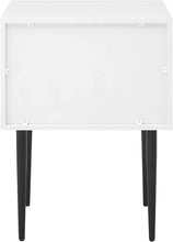 Load image into Gallery viewer, Mission White and Rustic Oak Two-Drawer Tapered Leg Nightstand