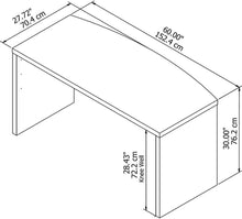 Load image into Gallery viewer, Bush Business Furniture Bow Front Desk