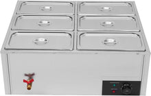 Load image into Gallery viewer, 6-Pan Commercial Stainless Steel Electric Food Warmer