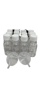 12 Pack 60ml Plastic Bottles with Funnels