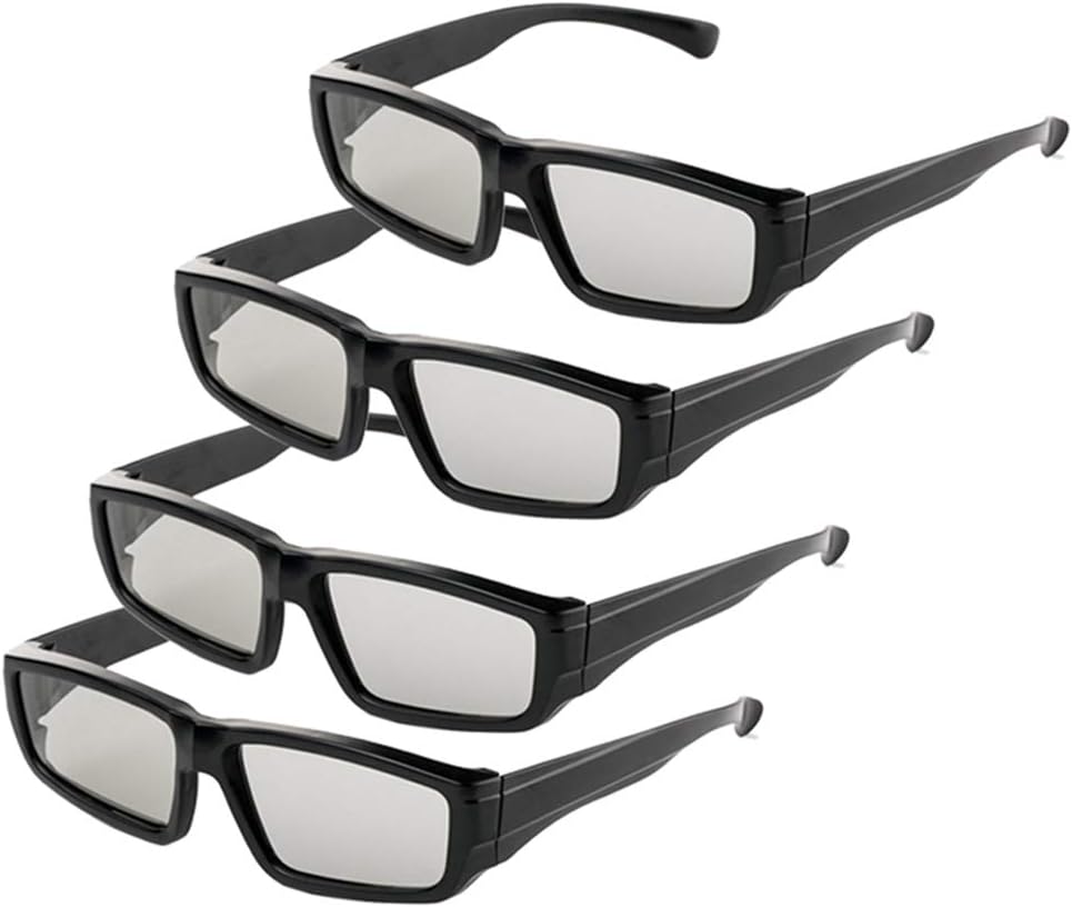 4 Pack Passive Circular Polarized RealD 3D Glasses