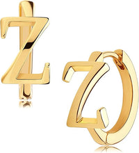 Load image into Gallery viewer, Hoop Earring 14k Gold Filled- Z Initial
