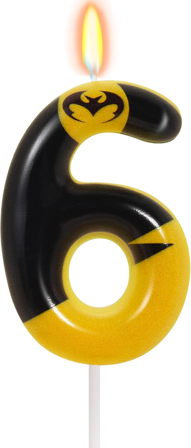 6th Bat Birthday Candle