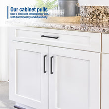 Load image into Gallery viewer, OY DECOR 10 Pack Cabinet Handles, Black Cabinet Pulls, 7-1/2 Inch Kitchen Closet Handles Square Drawer Pulls Stainless Steel Drawer Hardware, 192mm Hole Centers
