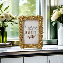 Load image into Gallery viewer, Vintage Picture Frame 4x6 Antique Golden Glitter Embossed Flowers Retro Ornate 4 x 6 Photo Frames
