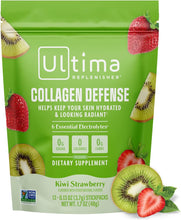 Load image into Gallery viewer, Ultima Replenisher Collagen Defense Supplement and Electrolytes Powder - Kiwi Strawberry, 13 Stickpacks
