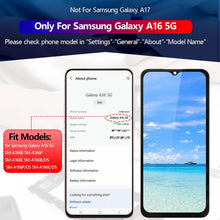 Load image into Gallery viewer, Samsung Galaxy A16 5G Screen Replacement for Samsung A16 5G SM-A166U SM-A166B SM-A166P SM-A166E Display Touch Screen Digitizer Assembly Replacement with Tools
