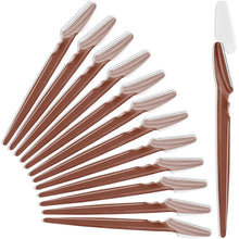 Load image into Gallery viewer, 12 Pcs Brown Eyebrow Razors, Face Razors Multipurpose
