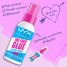Load image into Gallery viewer, NYX PROFESSIONAL MAKEUP The Face Glue Setting Spray, Transfer-Resistant Waterproof Setting Spray, Up to 24HR Make Up Wear
