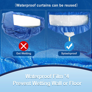 WANOSS Split Air Conditioning Cleaning Cover Bag with Water Pipe and Drain Outlet,