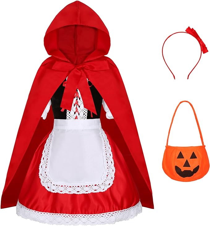 Little Red Riding Hood Costume Dress for Girls