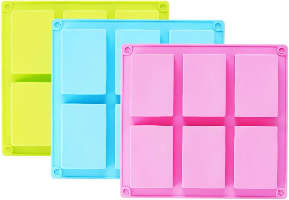 TDHDIKE 3 Pack Silicone Soap Molds