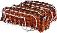 Load image into Gallery viewer, Rib Rack Stainless Steel Roasting Stand Set of 2
