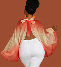 Load image into Gallery viewer, Plus Size Women&#39;s Halter Neck Sheer Mesh See-Through Blouse (3XL)
