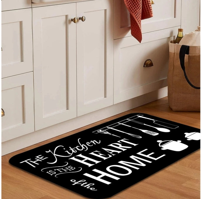 Letter Cutlery Graphic Kitchen Rug