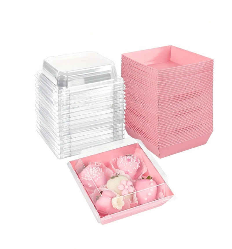 20pcs Dessert Boxes With Clear Lids