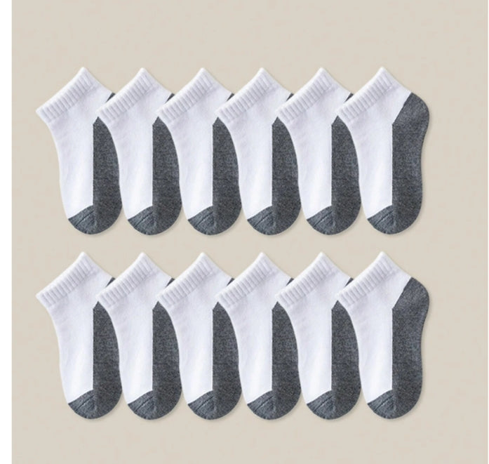 12-Piece Kids Ankle Socks 3-5Y