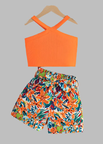 Girls Summer Top & Skirt Set (150)