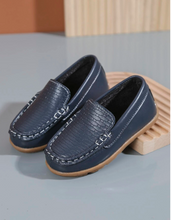 Load image into Gallery viewer, Boys Geometric Embossed Flat Loafers

