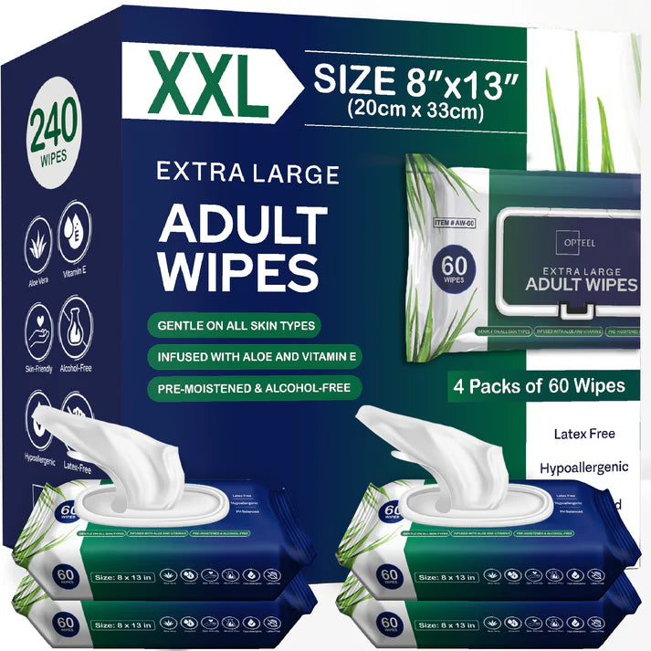 Opteel Adult Wipes 8