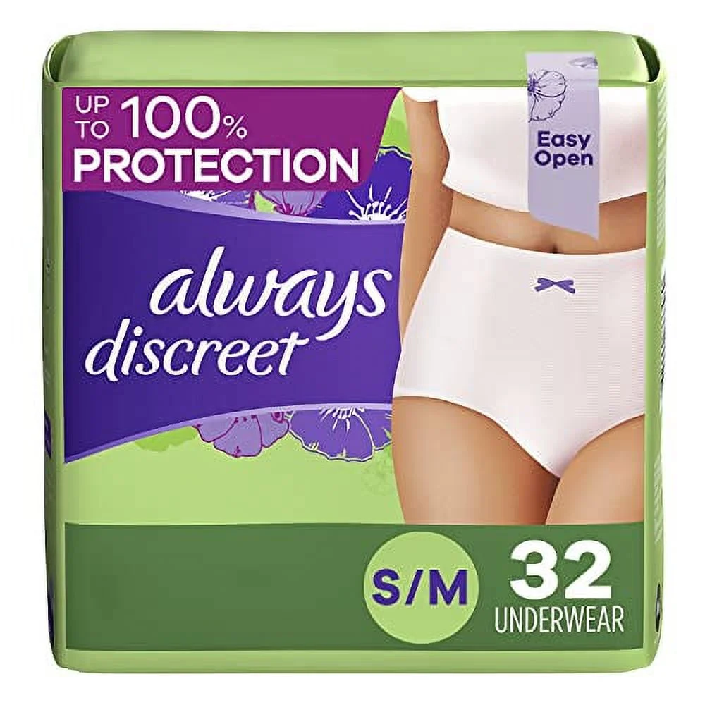 Always Discreet Adult Incontinence & Postpartum Incontinence Underwear for Women