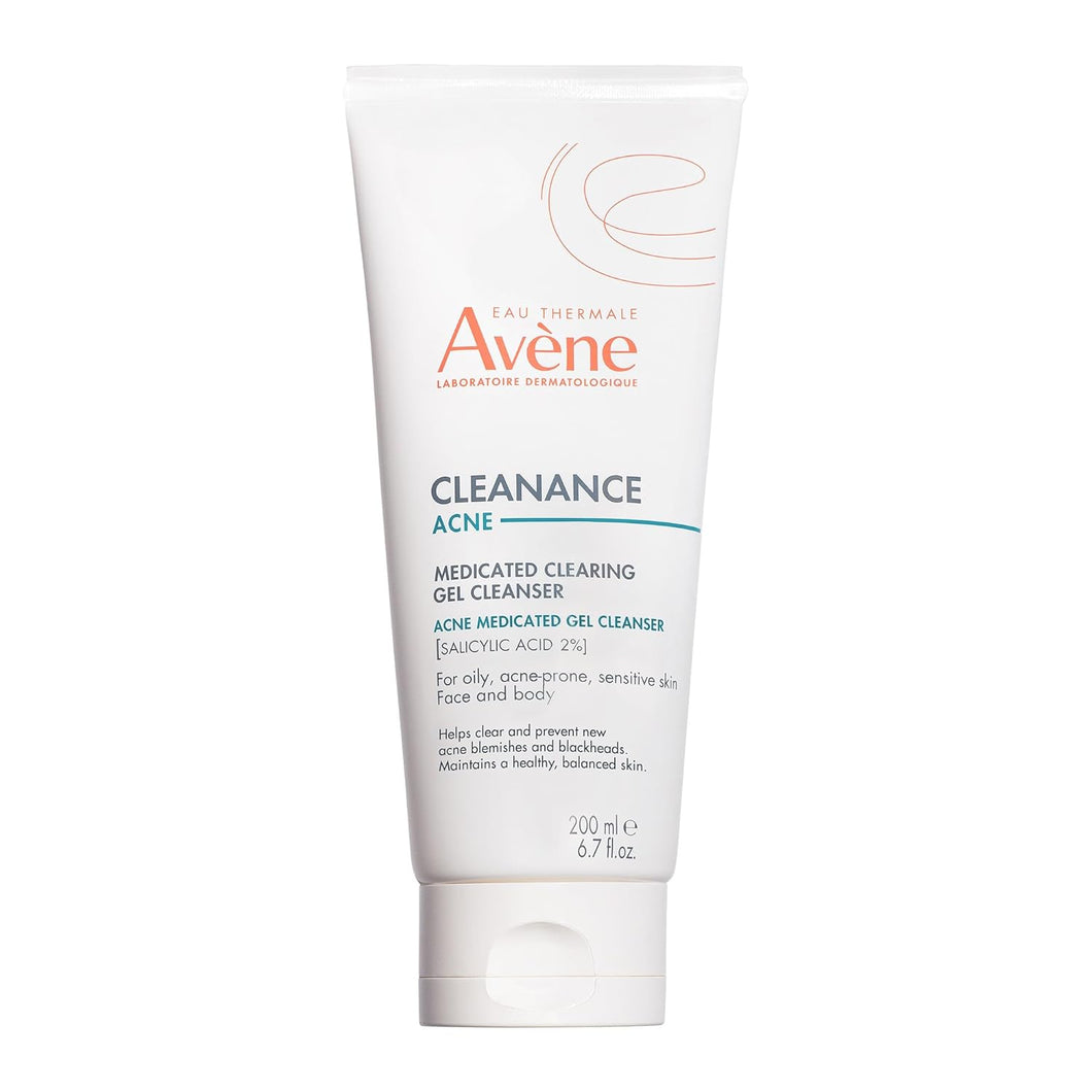 Avène Cleanance Cleansing Gel Soap Free Cleanser for Acne Prone, Oily, Face & Body, Alcohol-Free