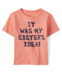 Baby And Toddler Boys Sisters Idea Graphic Tee (12-18m)