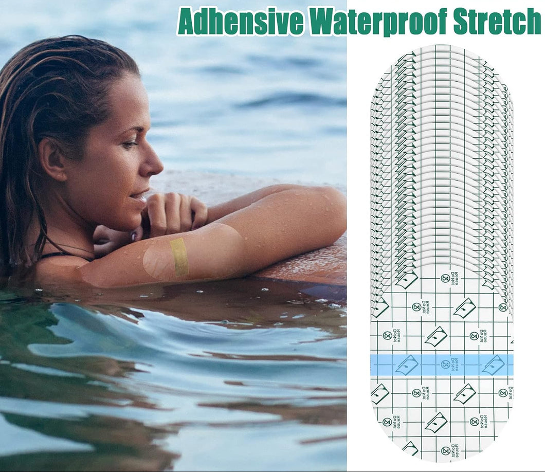 60 Pcs Transparent Film Dressing Waterproof Wound Bandage