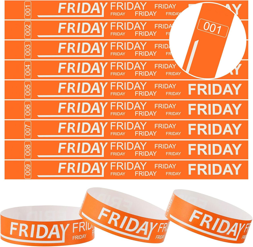 Henoyso 600 Pcs Friday Paper Event Wristbands