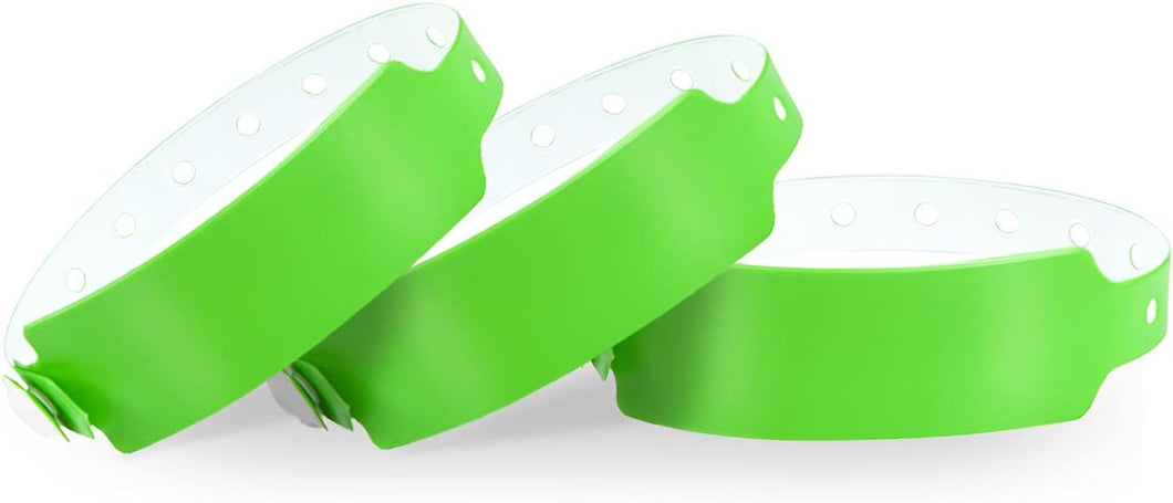 Lime Green Plastic Wristbands 100 Pack