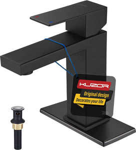 Matte Black Bathroom Faucet Single Hole