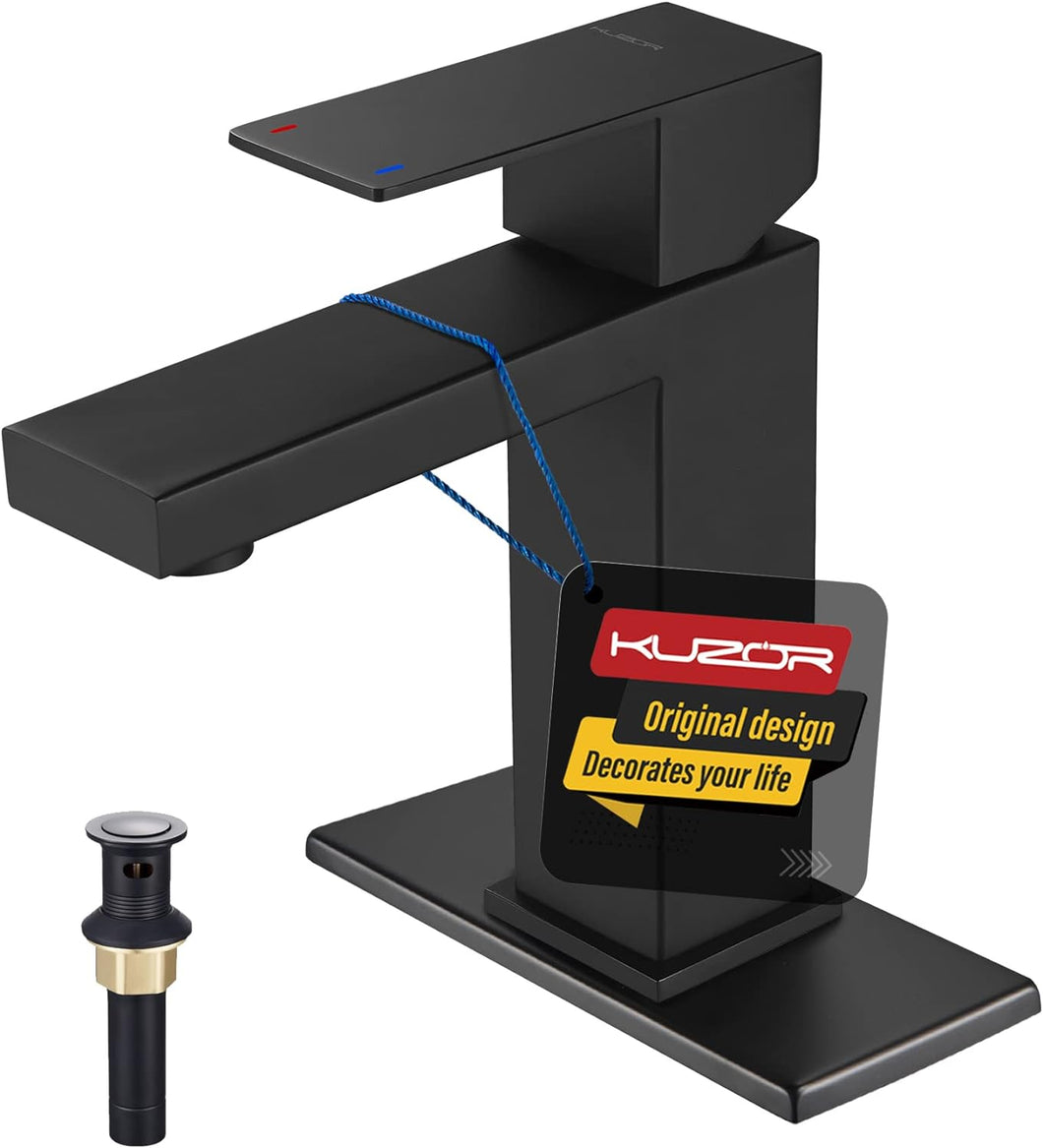 Matte Black Bathroom Faucet Single Hole