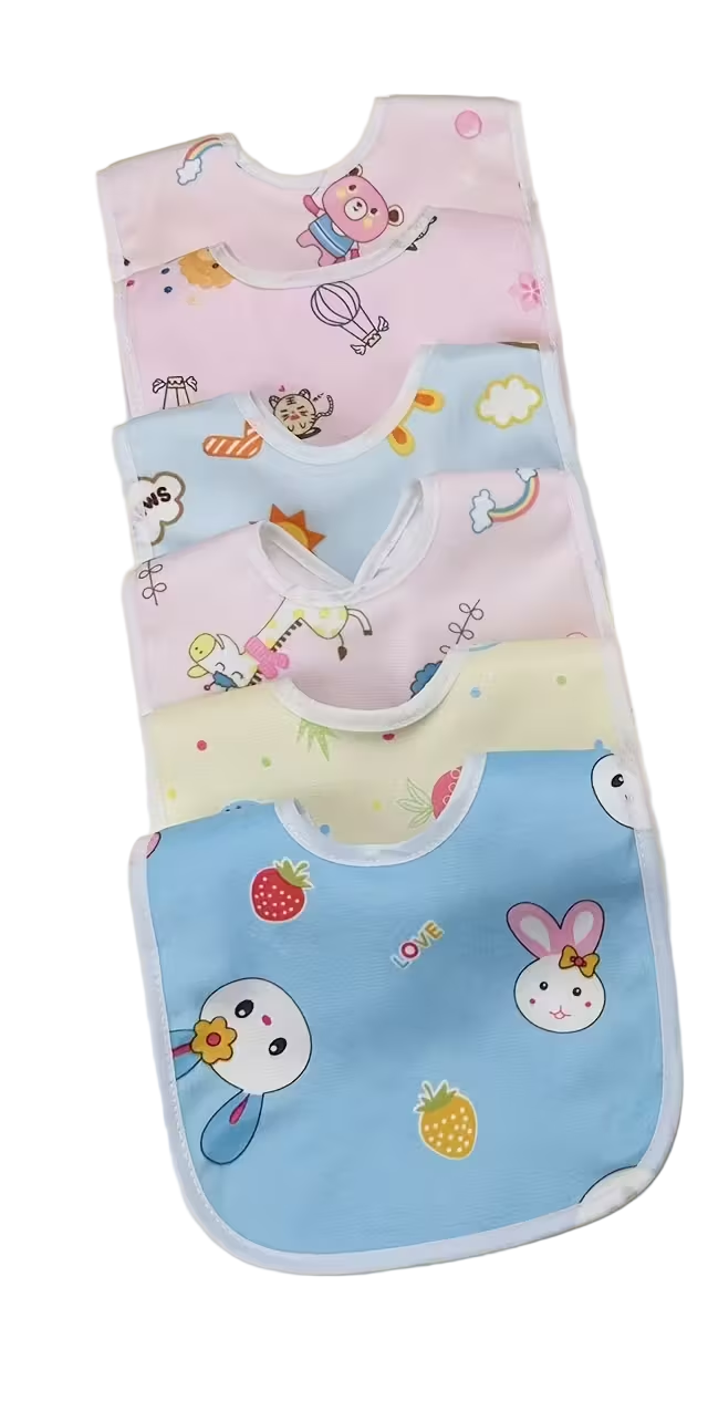 6 PC Children's Crystal Velvet Bibs