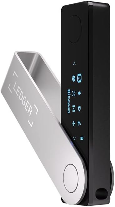 Ledger Nano X (Onyx Black) Crypto Hardware Wallet - Bluetooth -