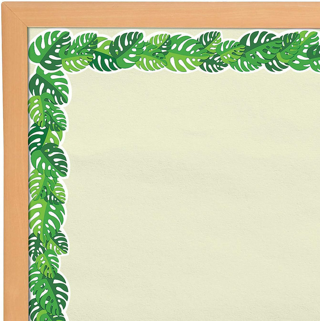 Tropical Leaves Bulletin Board Border 12 Pieces