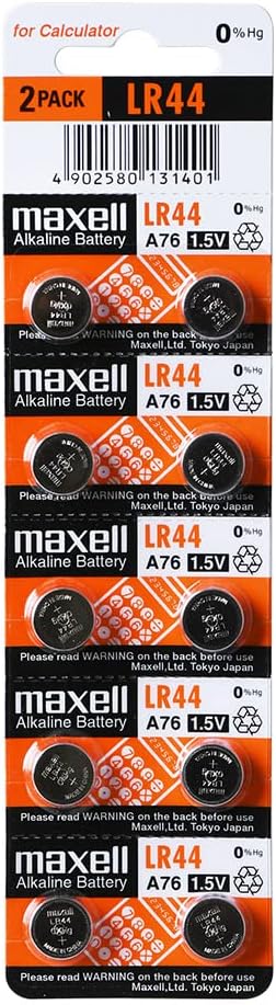 10 Pack Maxell Ag13 Lr44 357 Button Cell Battery