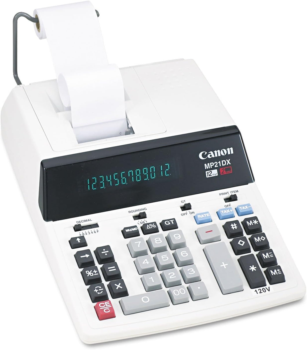 Canon MP21DX Desktop 12-Digit 2-Color Printing Calculator