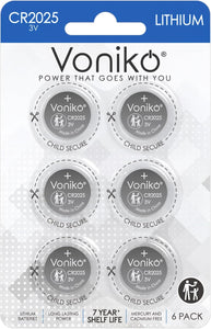 3 Volt CR2025 Battery 6 Pack