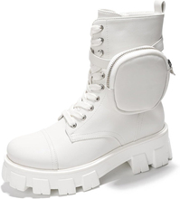 Load image into Gallery viewer, Cape Robbin Women's Platform Combat Boots White (10)
