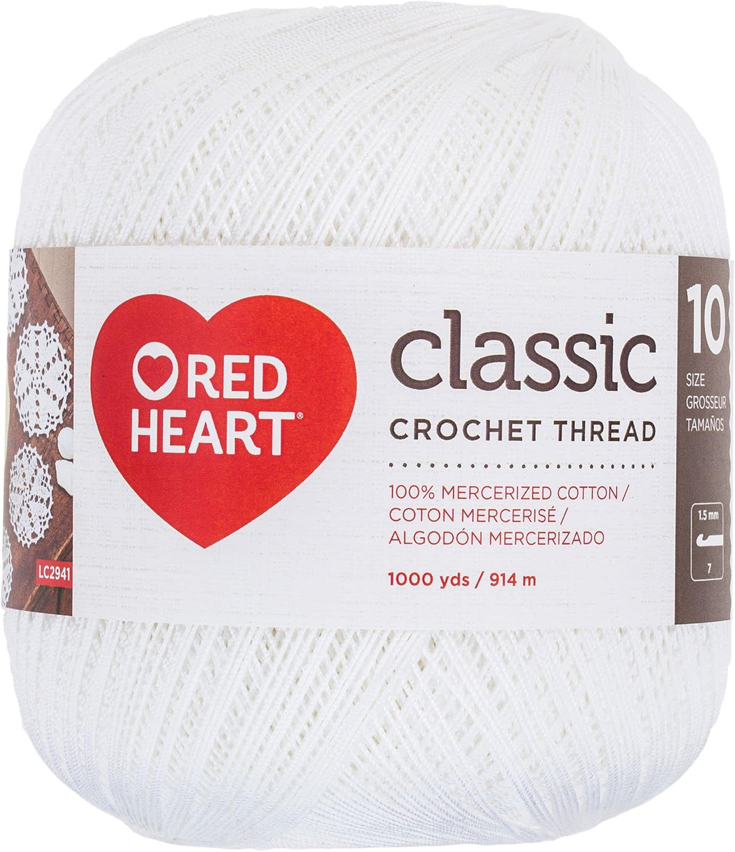 Red Heart Crochet Thread White 1000yrds