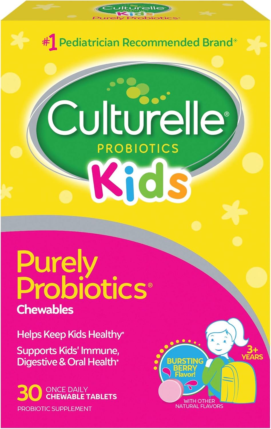 Culturelle Kids Chewable Daily Probiotic for Kids (30 Count)