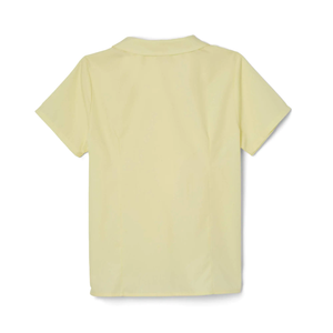 French Toast Girl’s Short Sleeve Peter Pan Collar Blouse (4T Yellow)