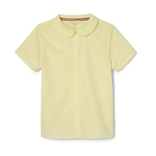 Load image into Gallery viewer, French Toast Girl’s Short Sleeve Peter Pan Collar Blouse (4T Yellow)
