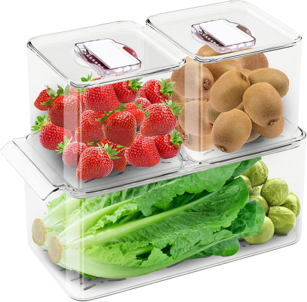3 Pcs Stackable Freezer Fridge Organizer