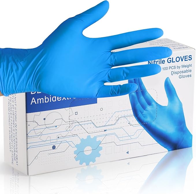 PEIPU Nitrile Disposable Gloves 100 PCS (Large)