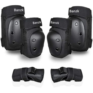 Banzk Adult/Child Knee Pads Elbow Pads Wrist Guards 3 in 1 Protective Gear Set