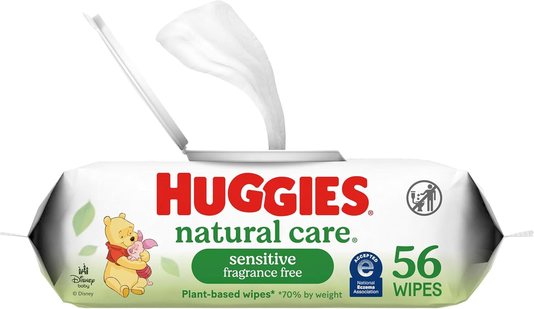 Huggies Natural Care Sensitive Baby Wipes 56 Count